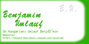 benjamin umlauf business card